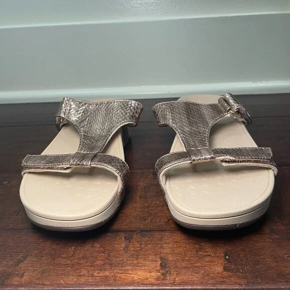 Vionic Ellie metallic snake sandals size 7 - Picture 3 of 4